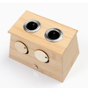 Good Quality Double Hole Moxibustion Wooden Moxa Container