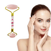 Value Vault 2024 High Quality Roller Massage Natural Anti Aging Transparent Acrylic Handle Rose Quartz Jade Roller