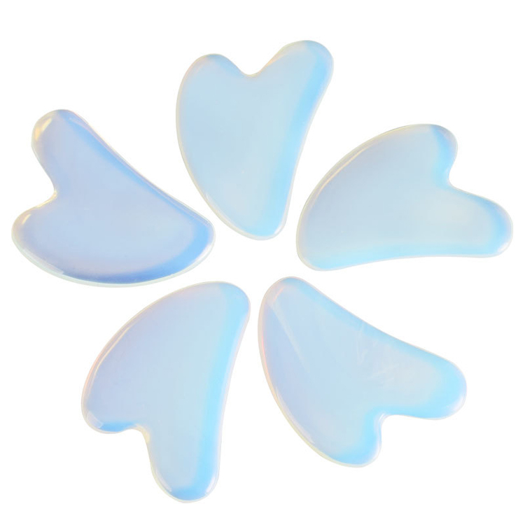 100% Pure Natural High Quality Opal Heart Shape Guasha Board