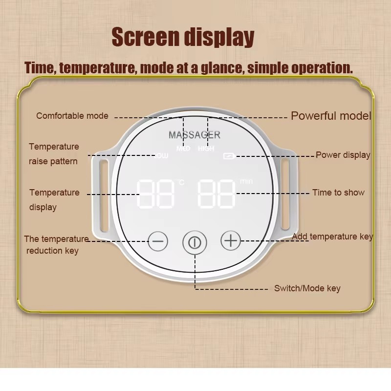 Intelligent Electronic Smokeless Moxibustion Device Smart Moxibustion 3 gears adjustable Household Moxibustion Instrument