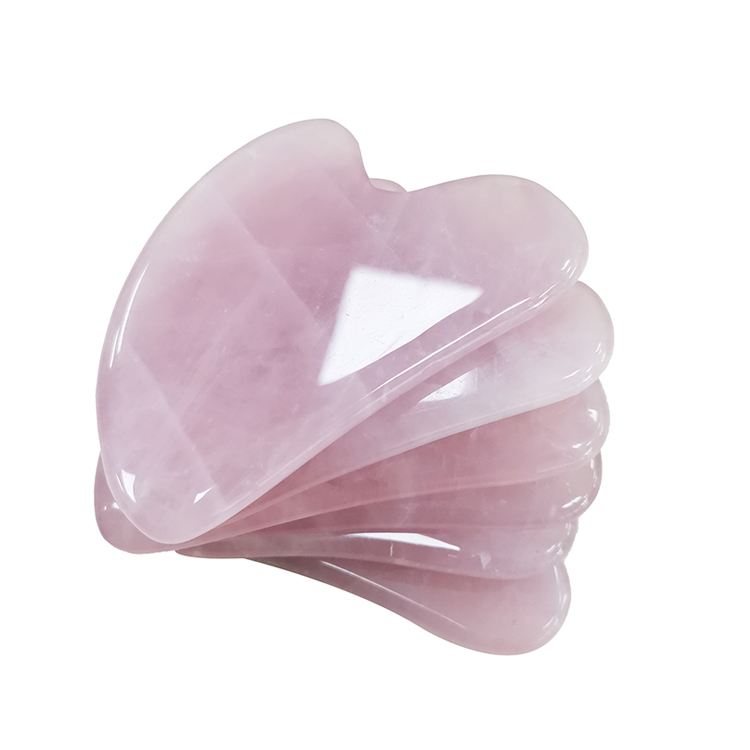 100% Natural Stone Rose Quartz Guasha Board