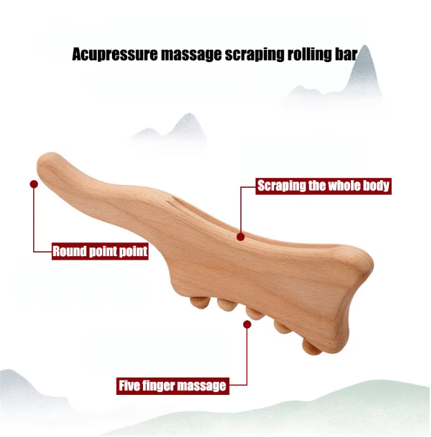 Best Choice Low [rice Wood Therapy Massage Tools Hot Sale Guasha Stick Wooden Scrapping Stick Gua Sha Board Massage