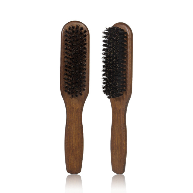 Men's beard brush Beard Styling comb bristles Solid wood oil hair comb salon sweep broken hair cleaning brush