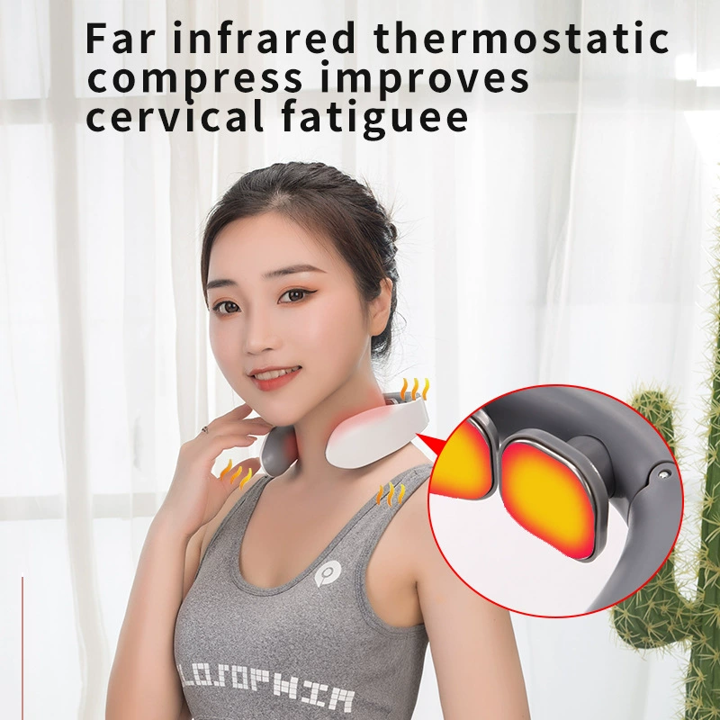 Multifunctional Cervical Spine Massager Pulse Hot Compress Therapy Instrument