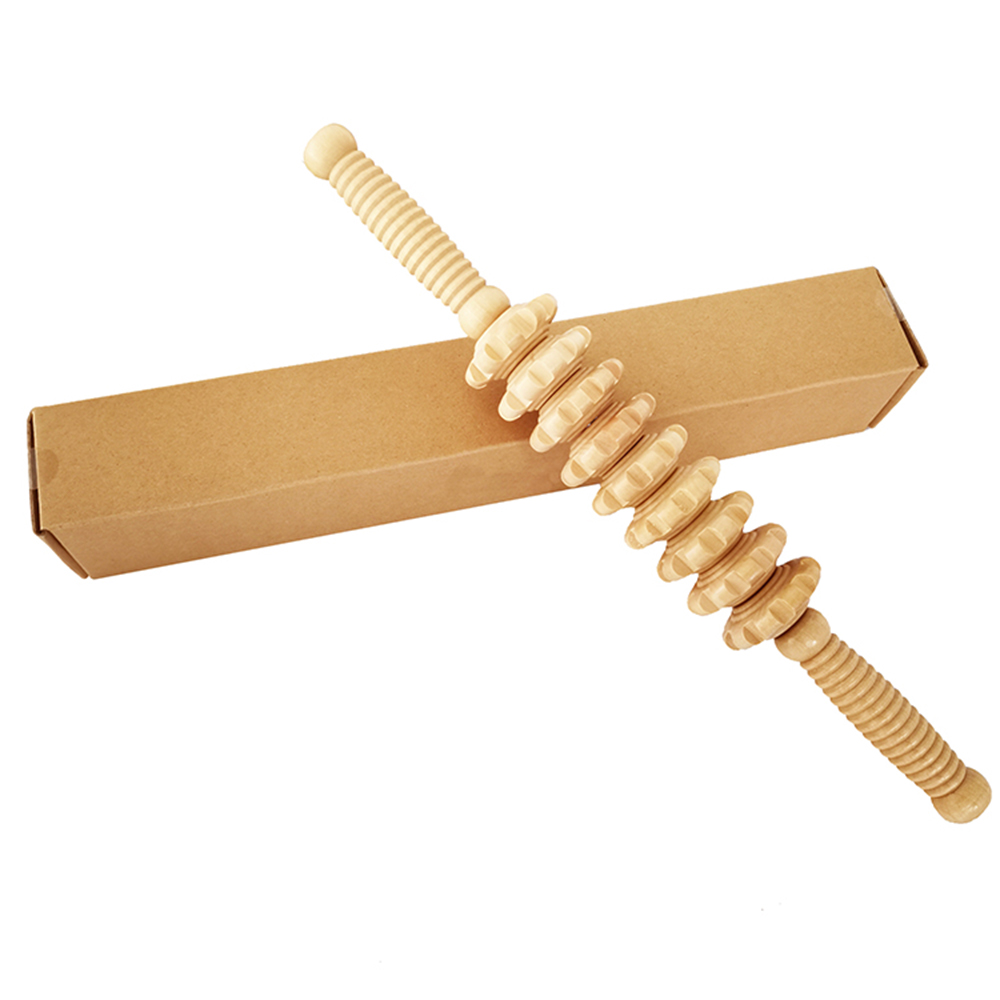 Wholesale Natural Wooden Massage Scraping Screw Handle Wood Roller