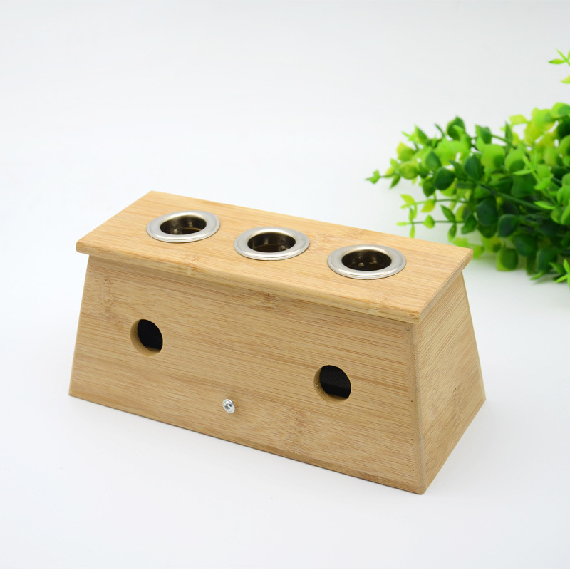 High Quality Three Hole Moxibustion Wooden Moxa Container