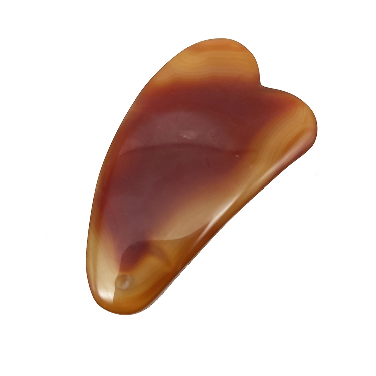 Factory Wholesale Best Quality Pure Natural Agate Heart Shape Guasha Board