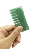 High Quality Natural Jade Green Aventurine Guasha Massage Comb 100% Natural Jade Massager Tool 