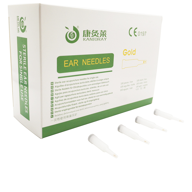 Wholesale Traditional Chinese medical acupoint massage natural therapy Ear acupuncture needle with gold coated