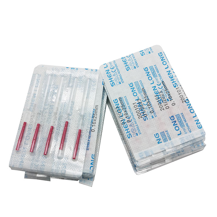 Plastic Handle Disposable Sterile Acupuncture Needle 