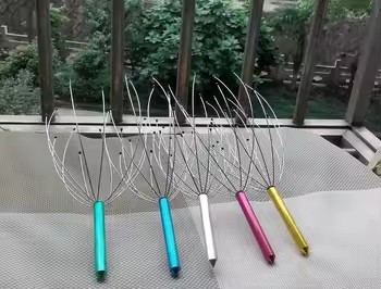 Head Massager Wholesale Portable Soft Stainless Steel for Scalp Stainless Steel OEM Custom Branded Head Massager Head Care