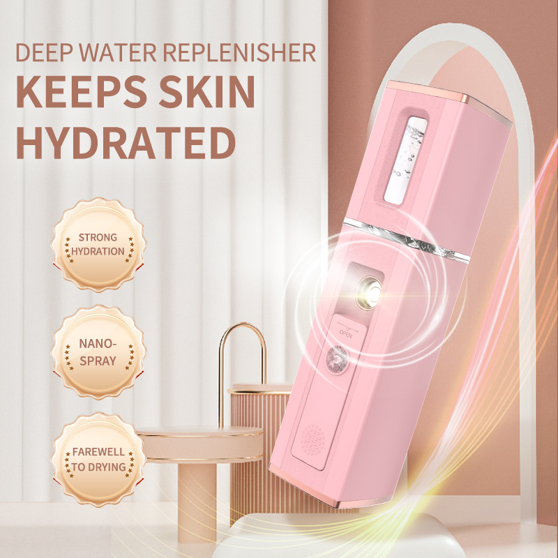 Nano spray water replenishing instrument female home facial beauty cold spray portable portable rechargeable small steam face humidifier