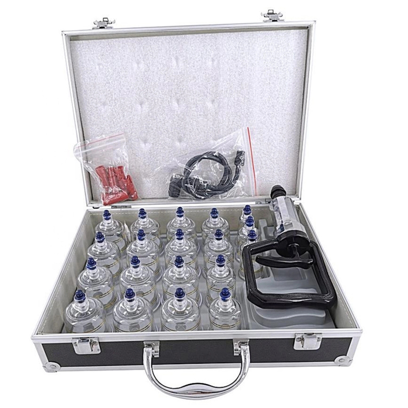 High Quality Dingyao 19cups Physical Therapy Body Massage Care Vacuum Cupping Set Cupping Machine