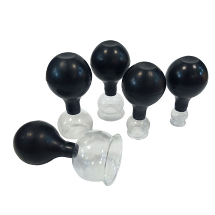 Wholesale 5 Pcs Rubber Manual Suction Physical Therapy Scrapping Massage Body Care Vacuum Cupping+