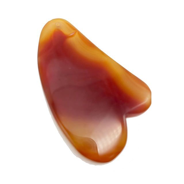 Factory Wholesale Best Quality Pure Natural Agate Heart Shape Guasha Board