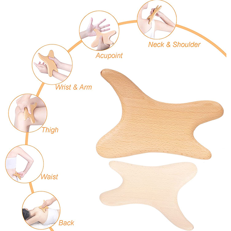 High Quality Wood Gua Sha Board Therapy Massage Tool Lymphatic Drainage Wooden Gua sha Board