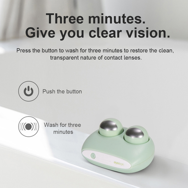 Frog Prince Shape Electric Automatic Contact Lens Cleaner