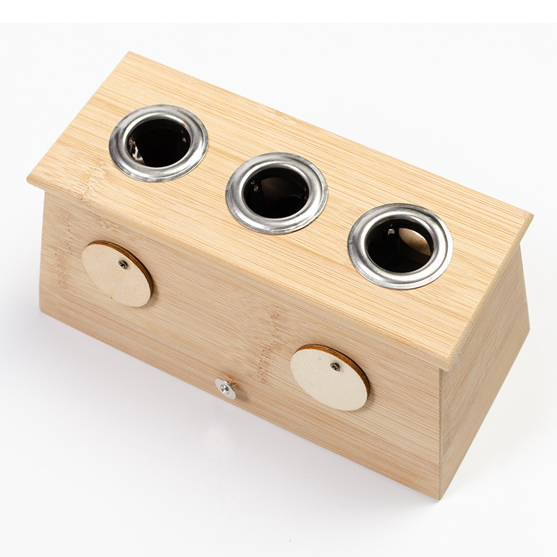 High Quality Three Hole Moxibustion Wooden Moxa Container