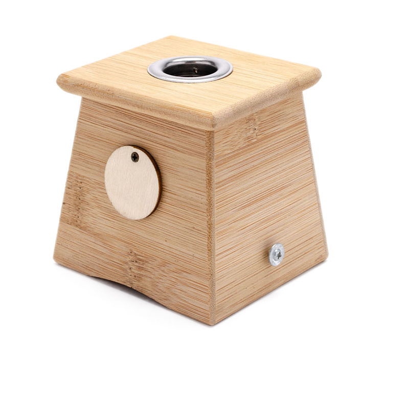 Single Hole Moxibustion Box Wooden Moxa Container