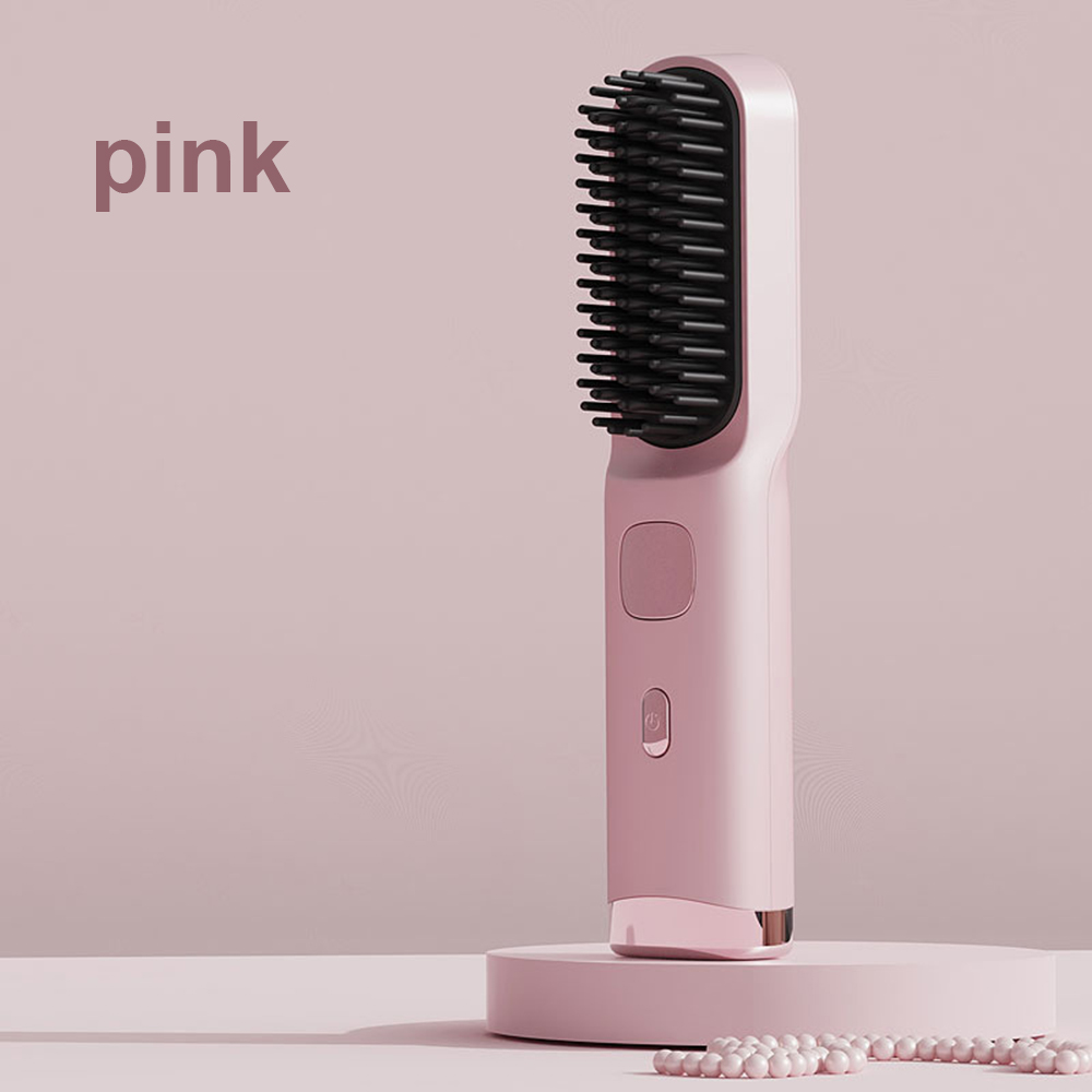 Flat comb wireless negative ions do not hurt the hair portable straight hair comb straight roll dual-purpose charging electric wireless straight hair comb