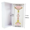 Value Vault 2024 High Quality Roller Massage Natural Anti Aging Transparent Acrylic Handle Rose Quartz Jade Roller