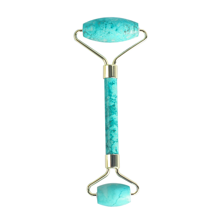 Factory Wholesale Turquoise Stone Roller Facial Massager Without Box