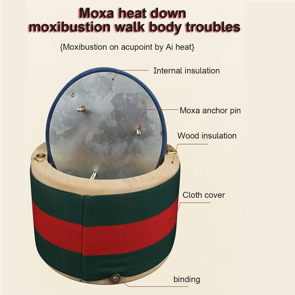 Household Solid Wood Moxibustion Pot Smoke Filter Open Fire with Moxibustion