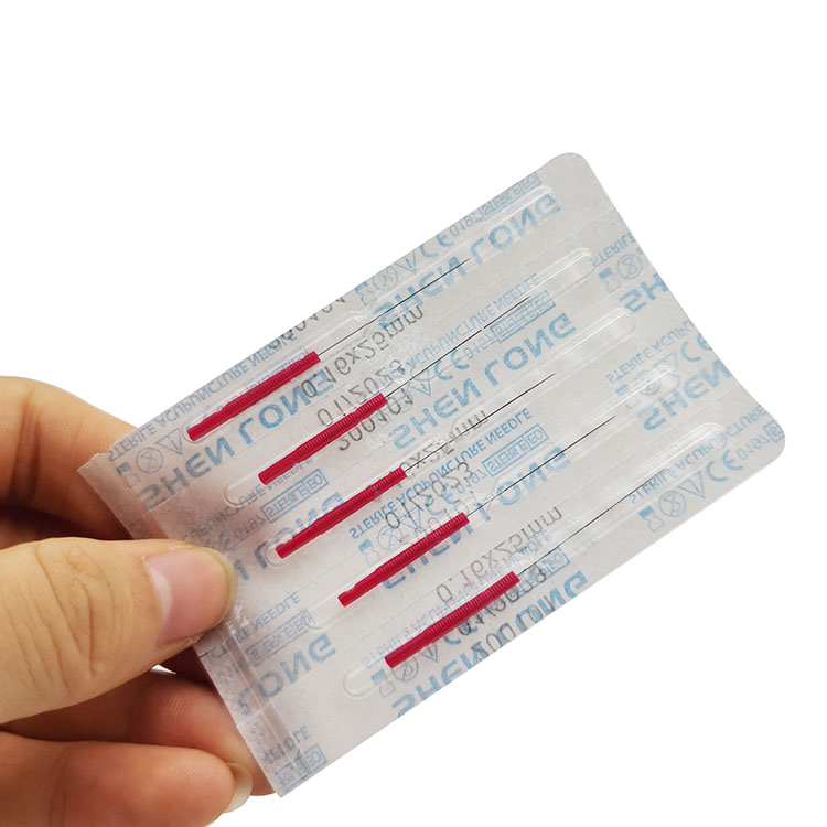 Plastic Handle Disposable Sterile Acupuncture Needle 