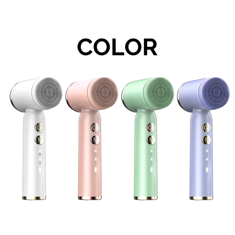 Hot-selling electric face wash three-speed rotating charging waterproof silicone face wash face pore cleaning