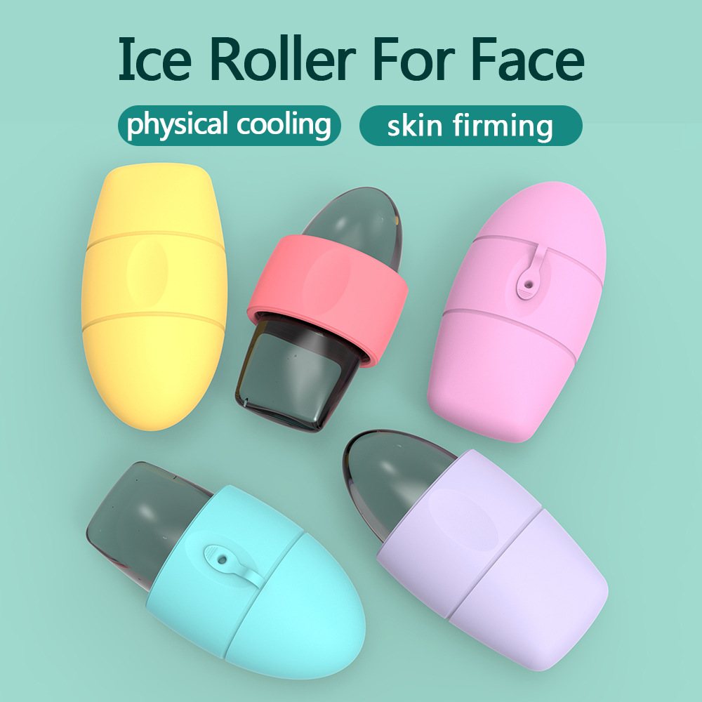 Facial massage ice roller silica gel for eye and face skin care cooling ice mold ice beauty instrument