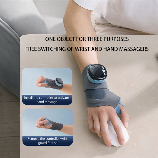 Cross-border New EMS Smart Tendon Sheath Hand Heating Wrist Hot Compress Breathable Removable Hand Sprain Massage Protector