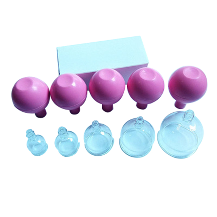 Wholesale 5 Pcs Rubber Manual Suction Physical Therapy Scrapping Massage Body Care Vacuum Cupping+