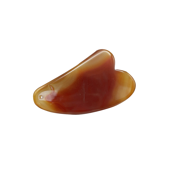 Factory Wholesale Best Quality Pure Natural Agate Heart Shape Guasha Board