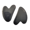 High Quality Natural Obsidian Heart-shaped physiotherapy thin face Scraping Gua sha Board for Facial Body