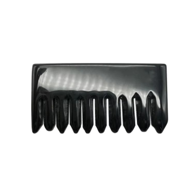 Wholesale Price 100% Natural Jade Hair Comb Black Obsidian Head Massage Tool 