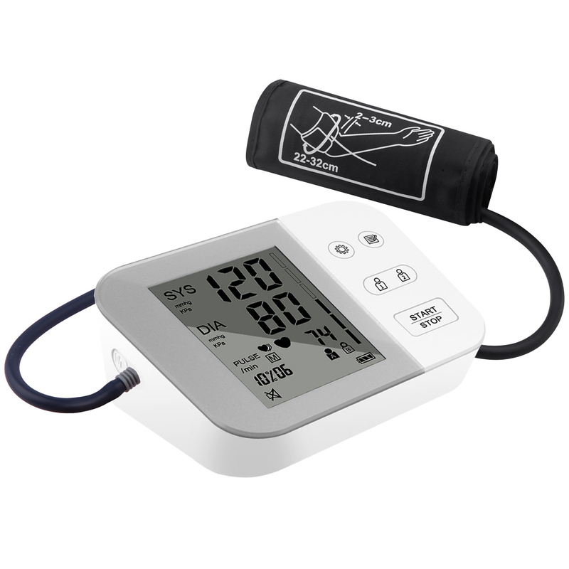 Digital LCD Arm Wrist BP Blood Pressure Monitor Tensiometer Tonometer Automatic Sphygmomanometer Heart Rate Pulse Meter