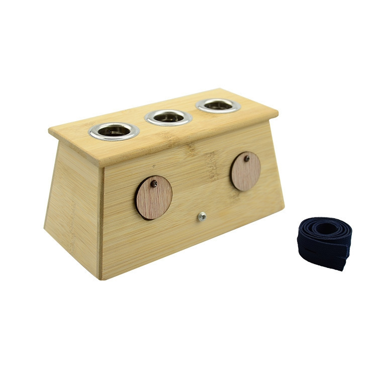 High Quality Three Hole Moxibustion Wooden Moxa Container