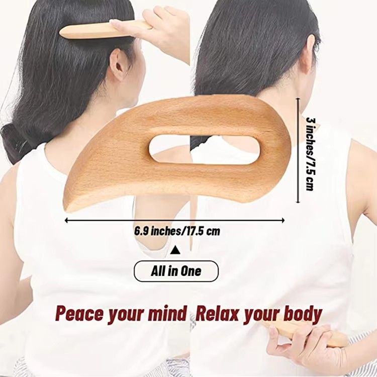 High Quality Wooden Knife Shape Guasha Board