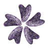 Manufacturers Direct Sales Pure Natural Amethyst Heart-Shaped Guasha Scraping Board Body Massager