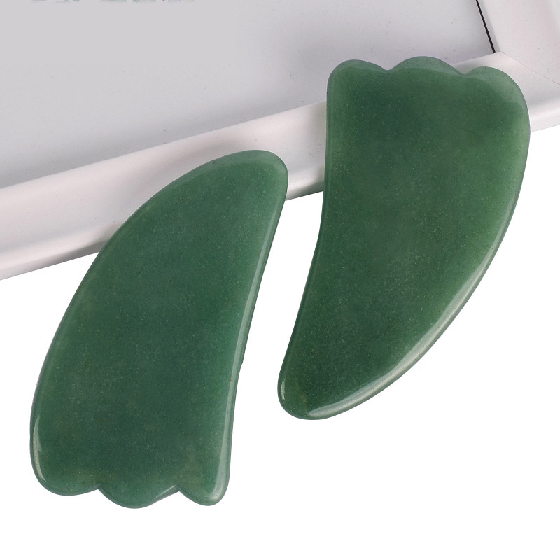 100% pure natural aventurine guasha board full body massager for firming and lifting skin