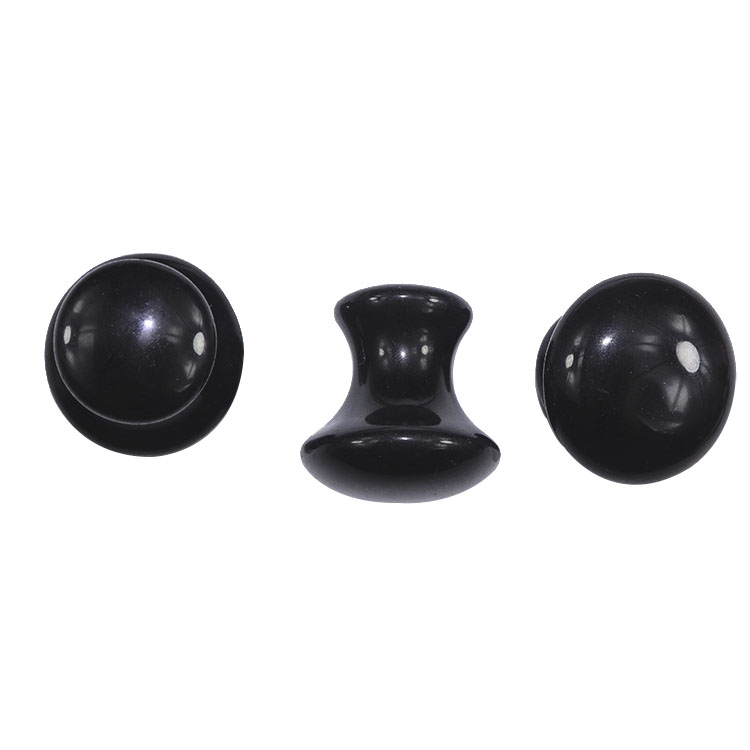 High Quality Natural Obsidian Mushroom Shaped Guasha Treatment Facial Massager Tools