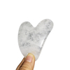 White Crystal Heart Shaped Gua Sha Board Guasha Massage Therapy Tool Wrinkle Prevent for SPA Acupuncture