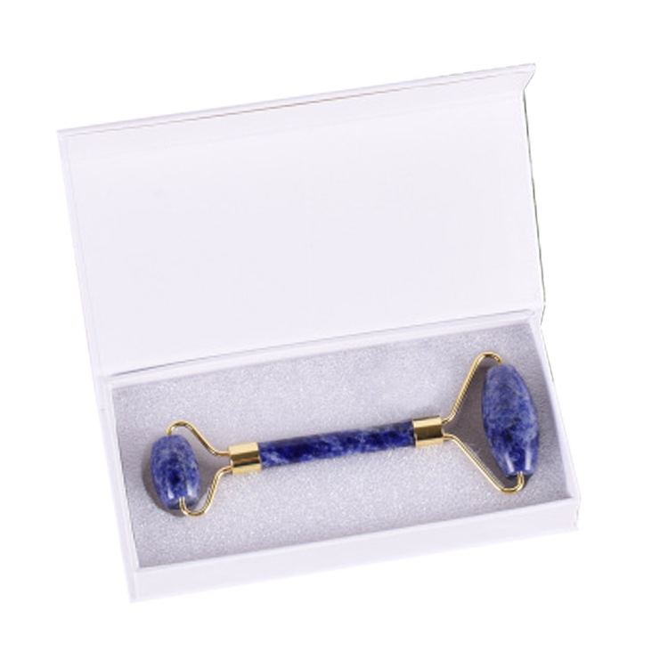 Factory Wholesale Pure Natural Blue-Veins Stone Roller Facial Massager