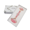 Rose Quartz Pink Facial Roller Massage Tool Noiseless Jade Roller Without Box