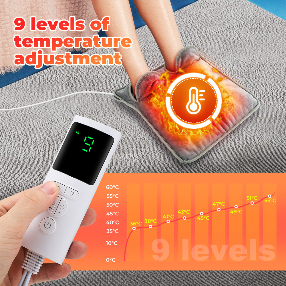 New plug-in heating pad intelligent remote control timing foot warmer treasure home office winter foot warmer magic