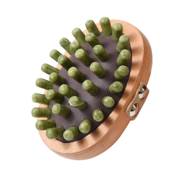 best selling products 2024 Wholesale jade air cushion meridian brush wood head massage jade comb jade air bag head massage comb