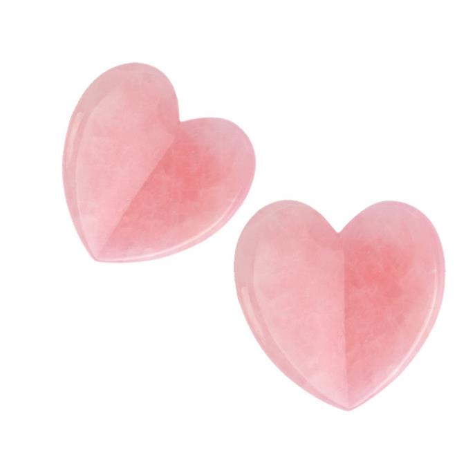 Premium Quality Heart Shape Guasha Board Natural Rose Quartz Jade Stone Ghuasha Scraping Muscle Massage Board