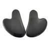 High Quality Natural Obsidian Heart-shaped physiotherapy thin face Scraping Gua sha Board for Facial Body