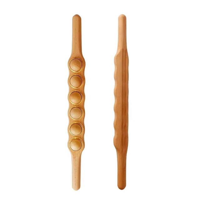  Hot Selling Natural Wooden Therapy Tools Hand Body Massager Stick Roller