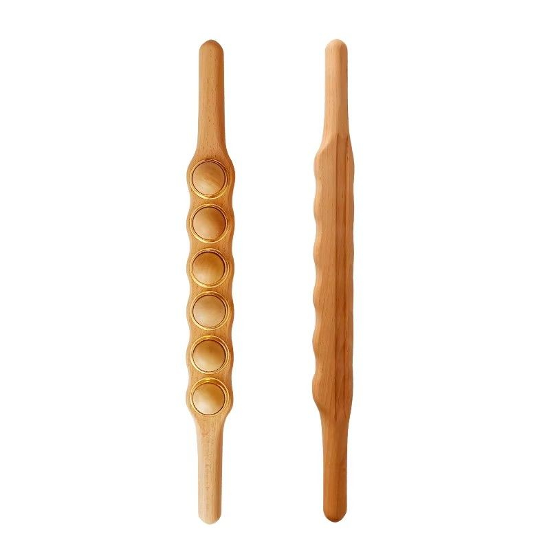  Hot Selling Natural Wooden Therapy Tools Hand Body Massager Stick Roller